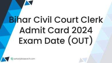 Bihar Civil Court Clerk Admit Card 2024 Exam Date (OUT)