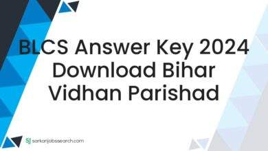 BLCS Answer Key 2024 Download Bihar Vidhan Parishad