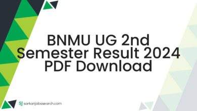 BNMU UG 2nd Semester Result 2024 PDF Download