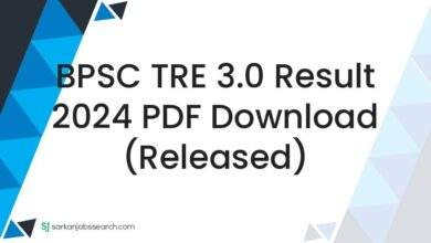 BPSC TRE 3.0 Result 2024 PDF Download (Released)