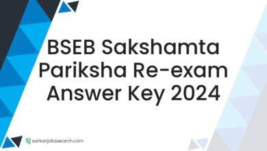 BSEB Sakshamta Pariksha Re-exam Answer Key 2024