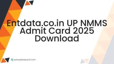 entdata.co.in UP NMMS Admit Card 2025 Download