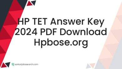 HP TET Answer Key 2024 PDF Download hpbose.org