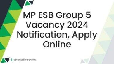 MP ESB Group 5 Vacancy 2024 Notification, Apply Online