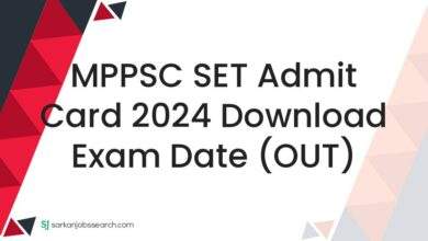 MPPSC SET Admit Card 2024 Download Exam Date (OUT)