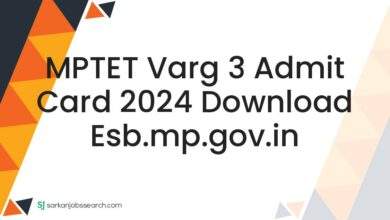 MPTET Varg 3 Admit Card 2024 Download esb.mp.gov.in