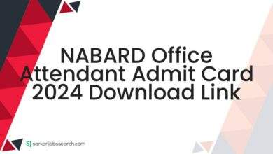 NABARD Office Attendant Admit Card 2024 Download Link