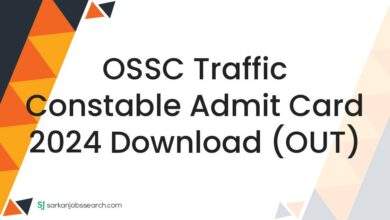 OSSC Traffic Constable Admit Card 2024 Download (OUT)