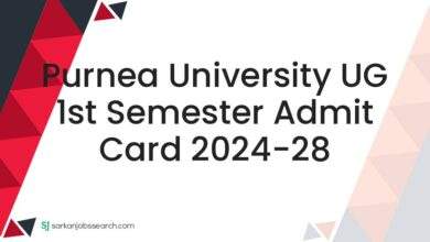 Purnea University UG 1st Semester Admit Card 2024-28