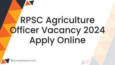 RPSC Agriculture Officer Vacancy 2024 Apply Online