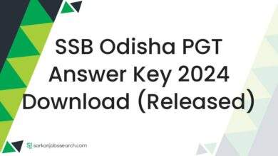 SSB Odisha PGT Answer Key 2024 Download (Released)