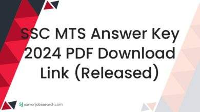 SSC MTS Answer Key 2024 PDF Download Link (Released)