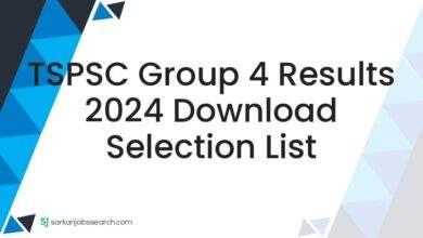 TSPSC Group 4 Results 2024 Download Selection List