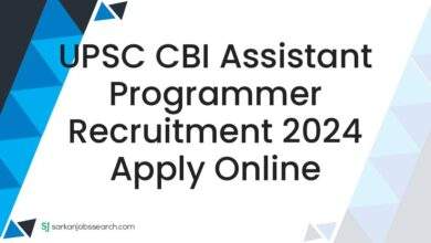 UPSC CBI Assistant Programmer Recruitment 2024 Apply Online