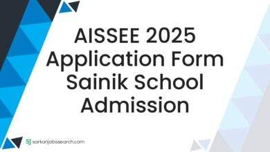 AISSEE 2025 Application Form Sainik School Admission