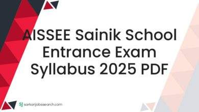 AISSEE Sainik School Entrance Exam Syllabus 2025 PDF