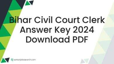 Bihar Civil Court Clerk Answer Key 2024 Download PDF