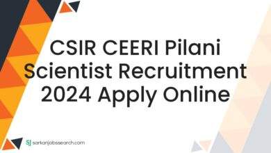 CSIR CEERI Pilani Scientist Recruitment 2024 Apply Online