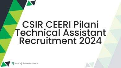 CSIR CEERI Pilani Technical Assistant Recruitment 2024