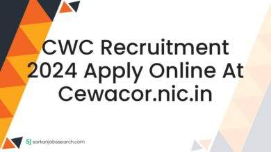 CWC Recruitment 2024 Apply Online at cewacor.nic.in