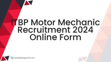 ITBP Motor Mechanic Recruitment 2024 Online Form