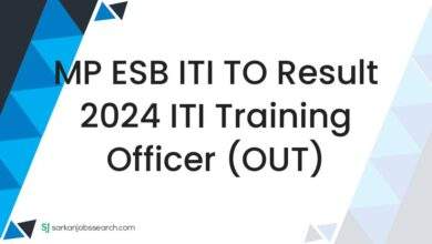 MP ESB ITI TO Result 2024 ITI Training Officer (OUT)