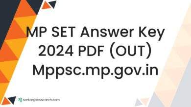 MP SET Answer Key 2024 PDF (OUT) mppsc.mp.gov.in