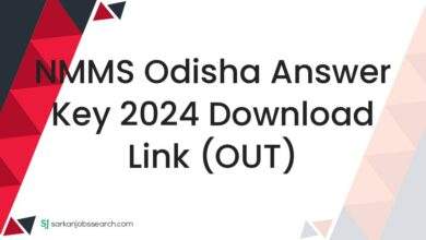 NMMS Odisha Answer Key 2024 Download Link (OUT)