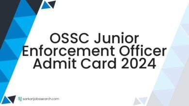 OSSC Junior Enforcement Officer Admit Card 2024