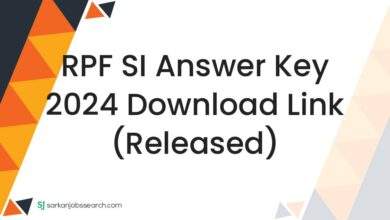 RPF SI Answer Key 2024 Download Link (Released)