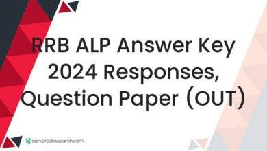 RRB ALP Answer Key 2024 Responses, Question Paper (OUT)