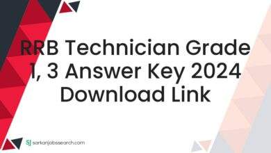 RRB Technician Grade 1, 3 Answer Key 2024 Download Link