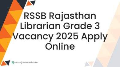 RSSB Rajasthan Librarian Grade 3 Vacancy 2025 Apply Online