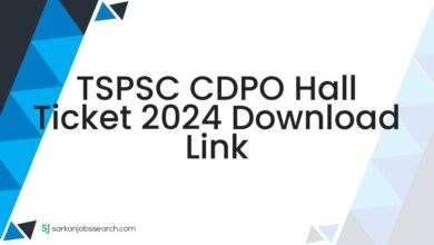 TSPSC CDPO Hall Ticket 2024 Download Link