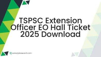 TSPSC Extension Officer EO Hall Ticket 2025 Download