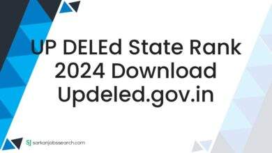 UP DELEd State Rank 2024 Download updeled.gov.in