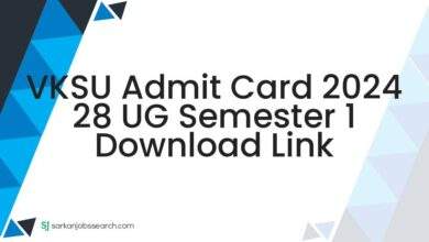 VKSU Admit Card 2024 28 UG Semester 1 Download Link