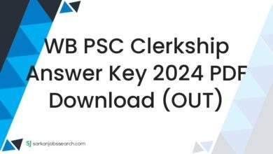 WB PSC Clerkship Answer Key 2024 PDF Download (OUT)