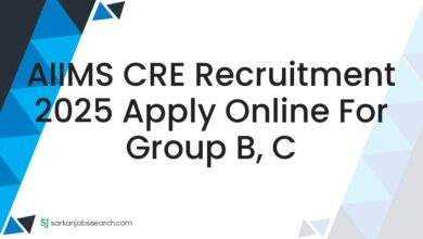 AIIMS CRE Recruitment 2025 Apply Online For Group B, C