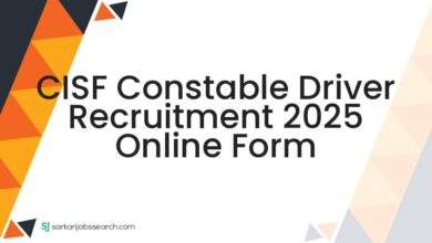 CISF Constable Driver Recruitment 2025 Online Form