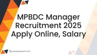 MPBDC Manager Recruitment 2025 Apply Online, Salary