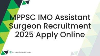 MPPSC IMO Assistant Surgeon Recruitment 2025 Apply Online