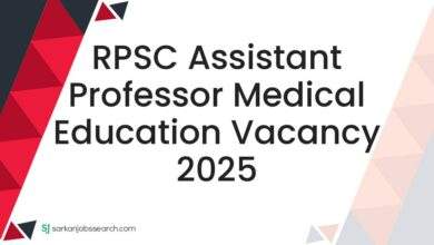 RPSC Assistant Professor Medical Education Vacancy 2025