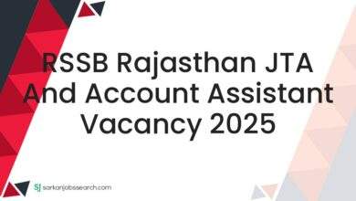 RSSB Rajasthan JTA and Account Assistant Vacancy 2025