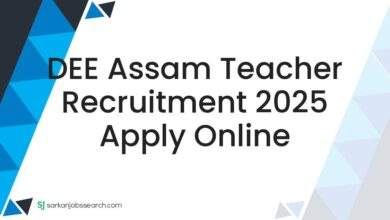 DEE Assam Teacher Recruitment 2025 Apply Online