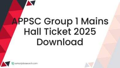 APPSC Group 1 Mains Hall Ticket 2025 Download