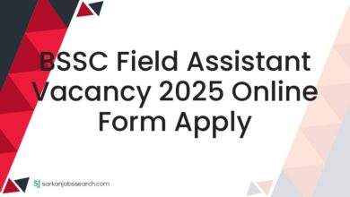 BSSC Field Assistant Vacancy 2025 Online Form Apply