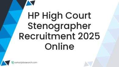 HP High Court Stenographer Recruitment 2025 Online