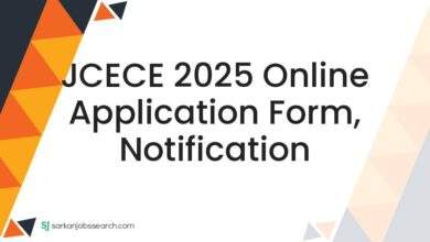 JCECE 2025 Online Application Form, Notification