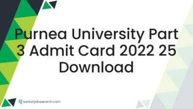 Purnea University Part 3 Admit Card 2022 25 Download
